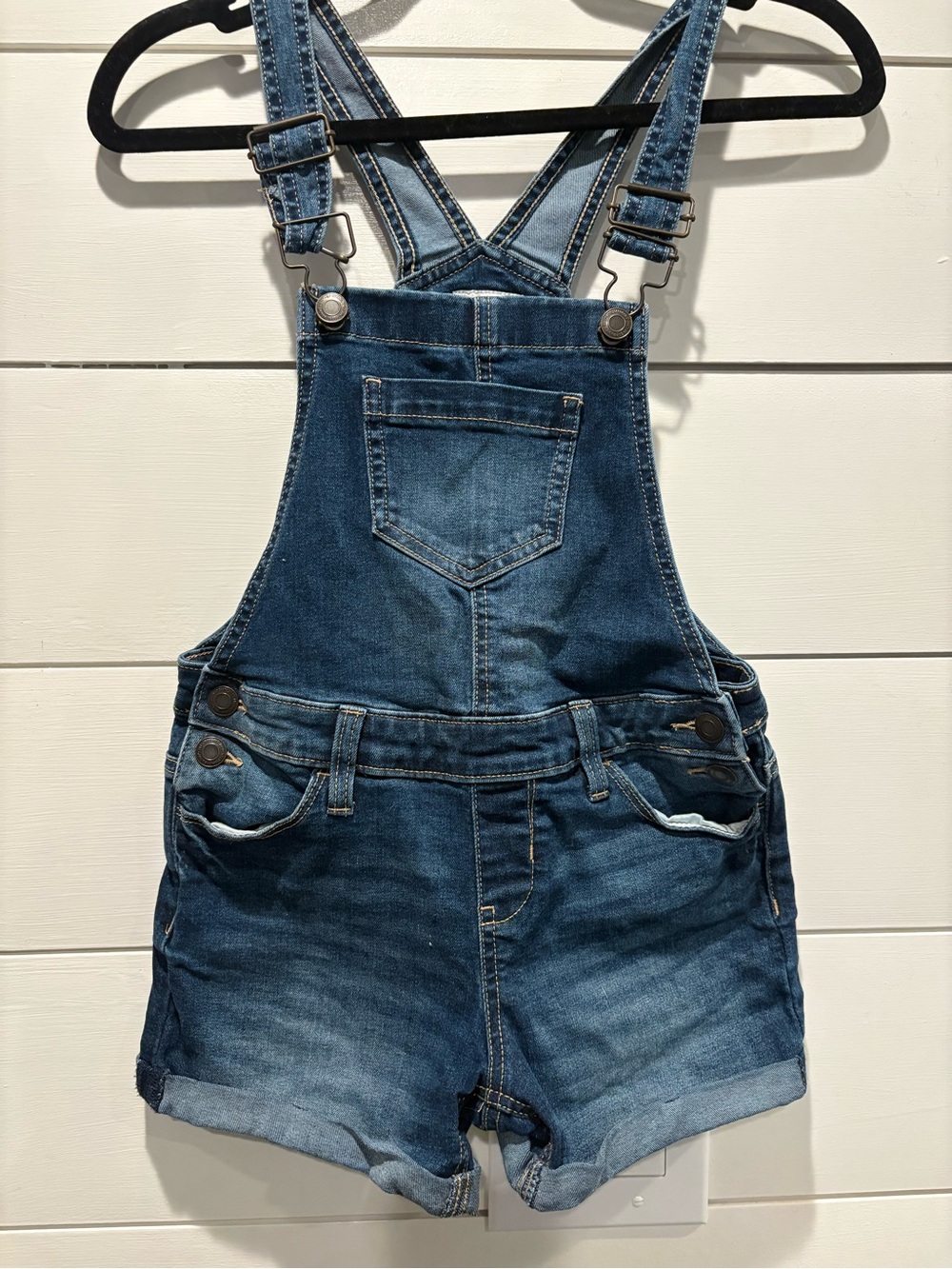 SO Dark Blue Denim Short Overalls